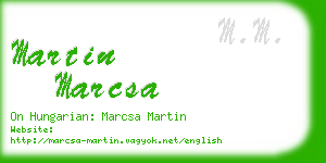 martin marcsa business card